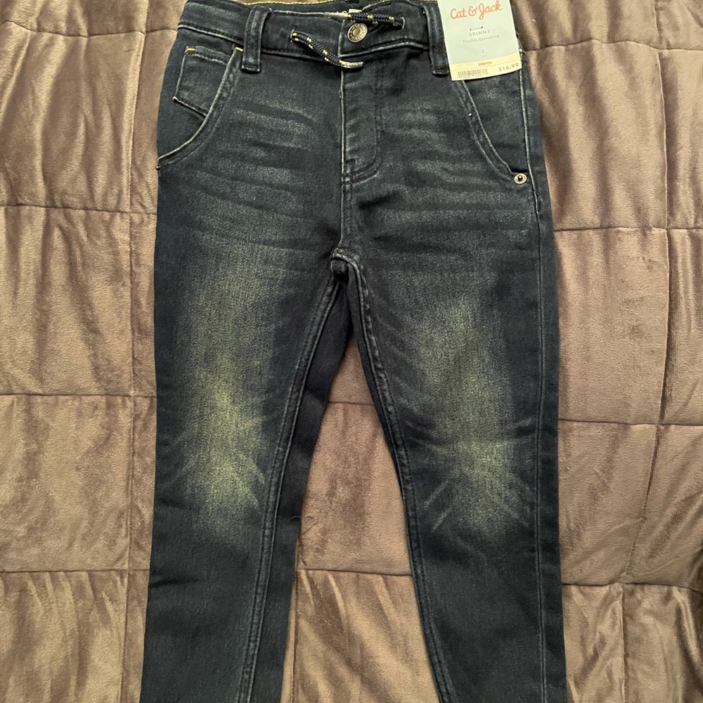 Cat and Jack skinny size 5 drawstring jeans - Picture 1 of 3